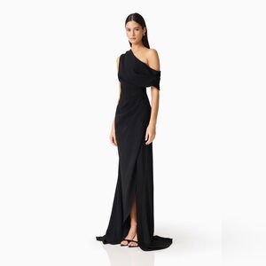 Elliatt "Isadora" Off The Shoulder Maxi Dress in Black, Sz S, NWT